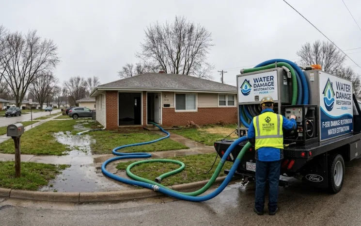 Emergency water extraction Peoria IL truck mounted service