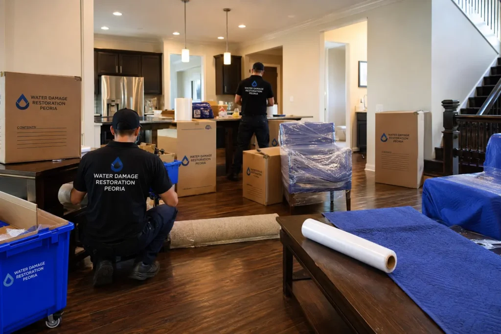 Contents restoration Peoria IL pack out technician home