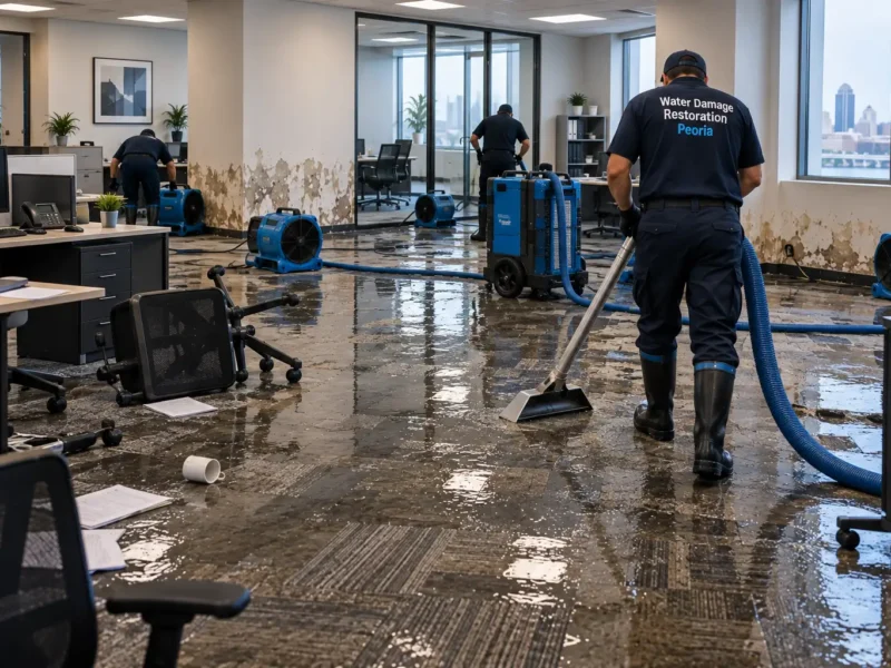 Commercial Water Damage Restoration Peoria IL – What Business Owners Need to Know Before, During, and After