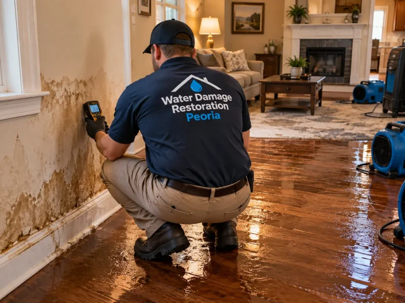 Residential Water Damage Restoration Peoria IL – How Home Jobs Work and Why They Differ From Commercial