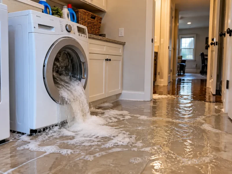 Appliance Water Damage Peoria IL – What to Do When a Washer, Dishwasher, or Water Heater Leaks