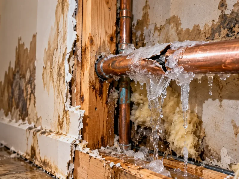 Frozen Pipe Burst Cleanup Peoria IL – What to Do When Pipes Freeze and Break This Winter